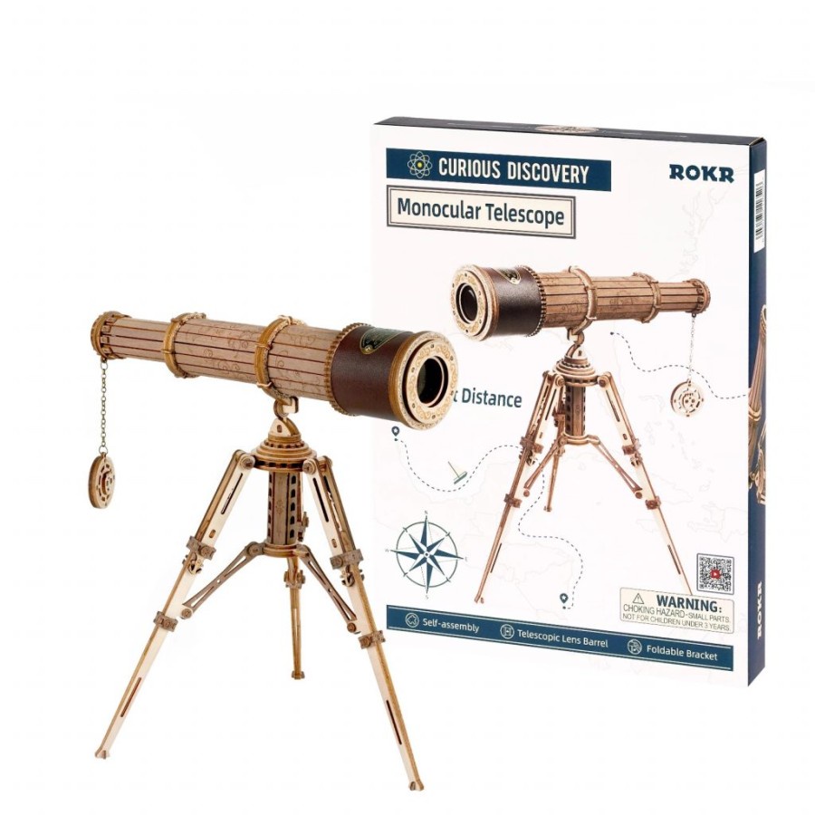 ROLIFE Robotime ROKR Monocular Telescope ST004 3D Wooden Puzzle Hobby Toy Collection