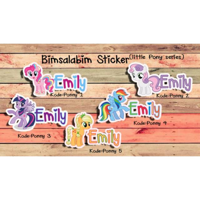 

Stiker nama little pony series