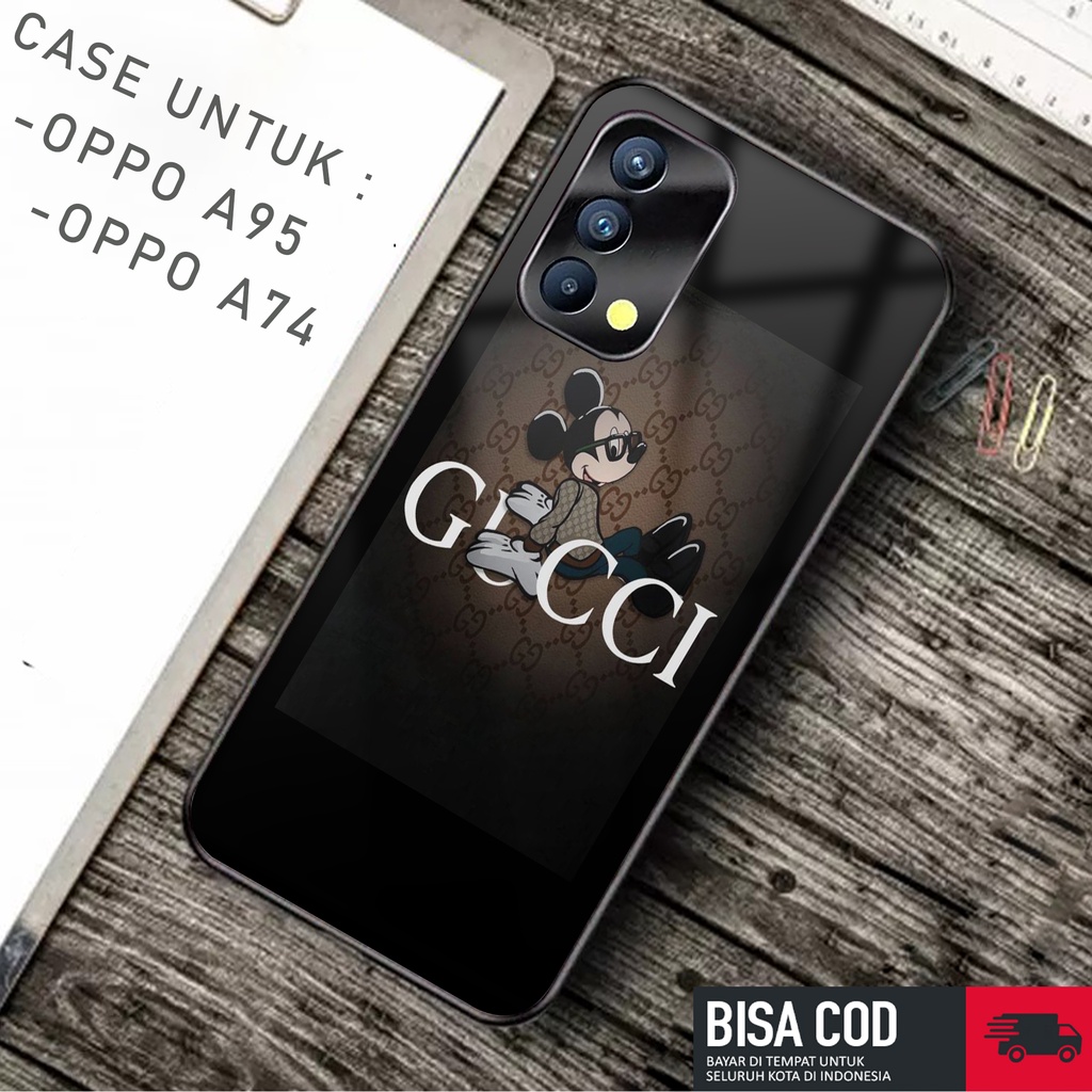 Case OPPO A95 4G/A74 4G  - Casing  OPPO A95 4G/A74 4G [ MICKEY GUCCI ] Silikon OPPO A95 4G/A74 4G  -