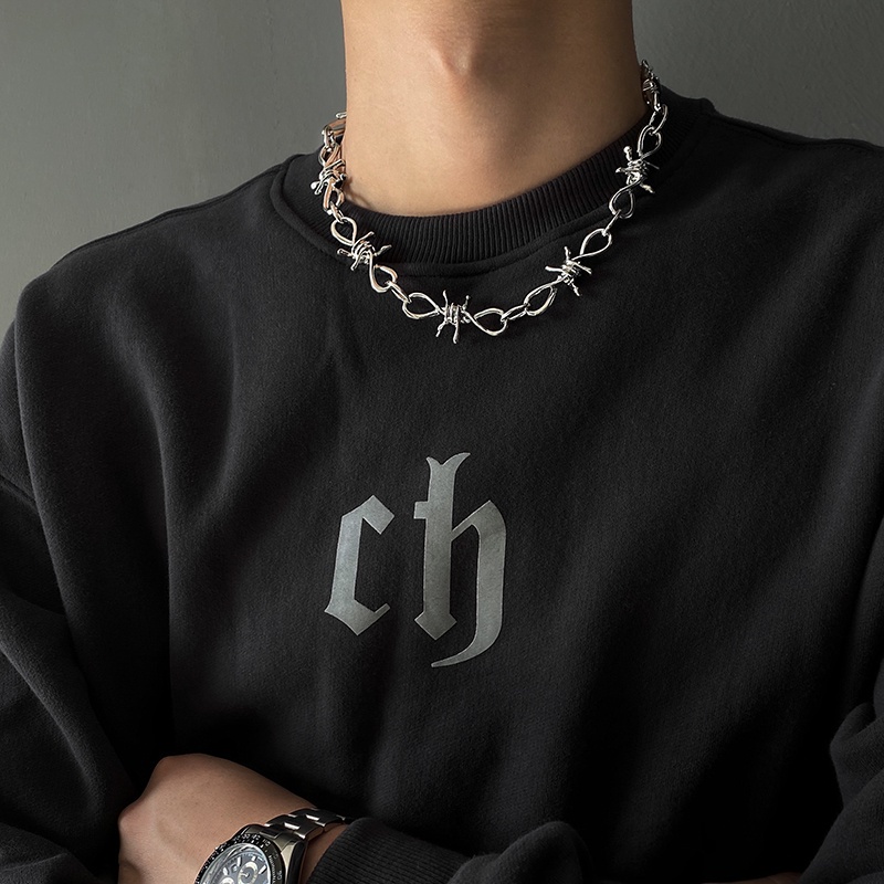 Thorns Necklace Accessories Trendy Harajuku Hip Hop Street Clavicle Chain Dark Series