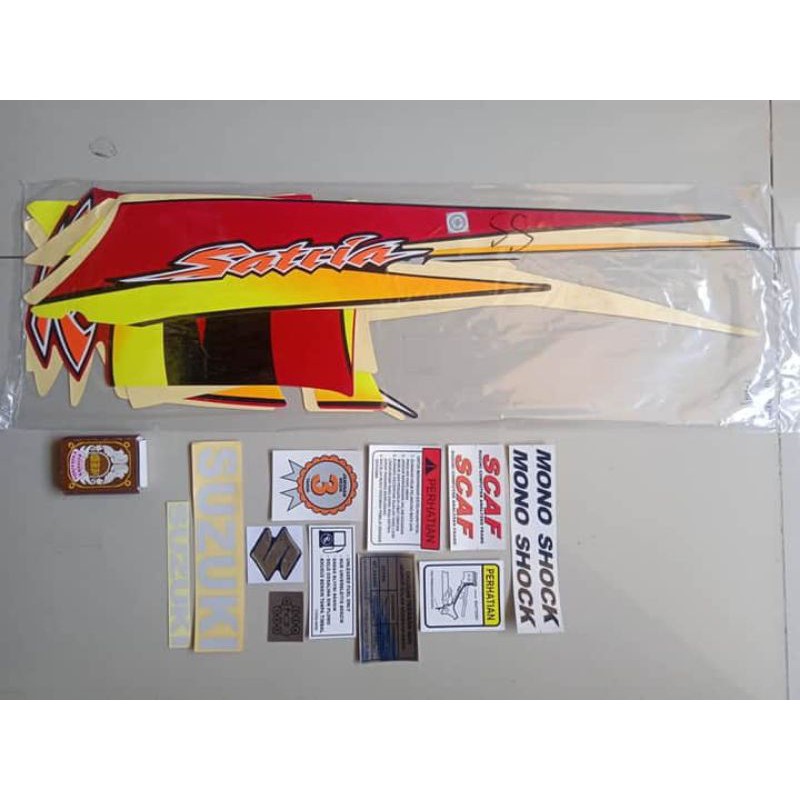 Stripping satria hiu merah hitam