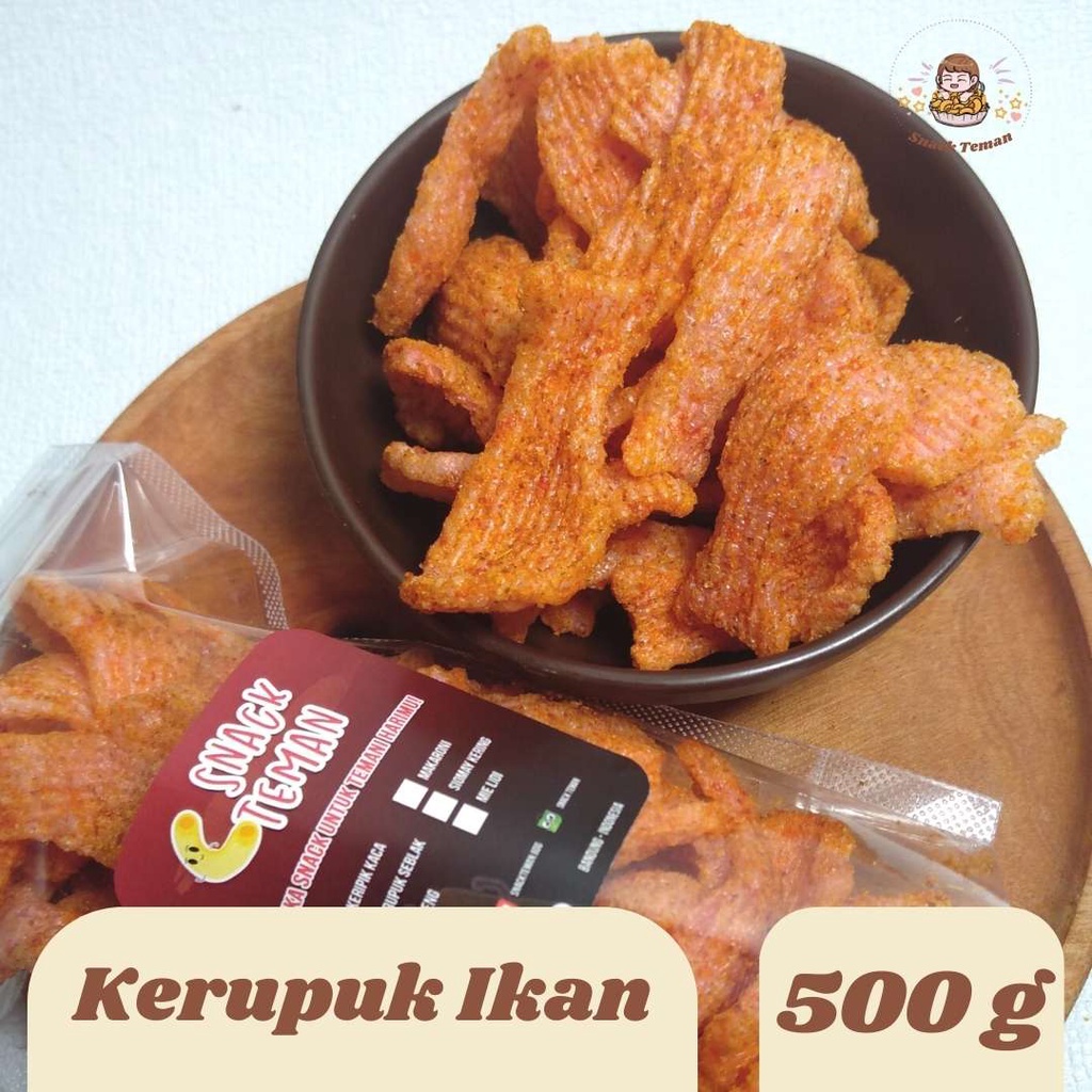 

Kerupuk Ikan Renyah Pedas Gurih 500g - Snack Teman