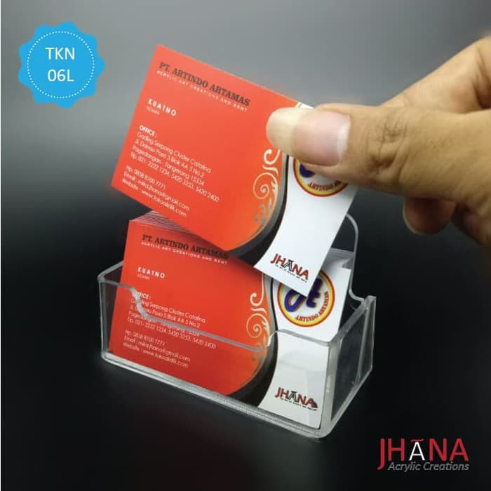 

TEMPAT KARTU NAMA AKRILIK - Display Kartu Nama Acrylic TKN05L