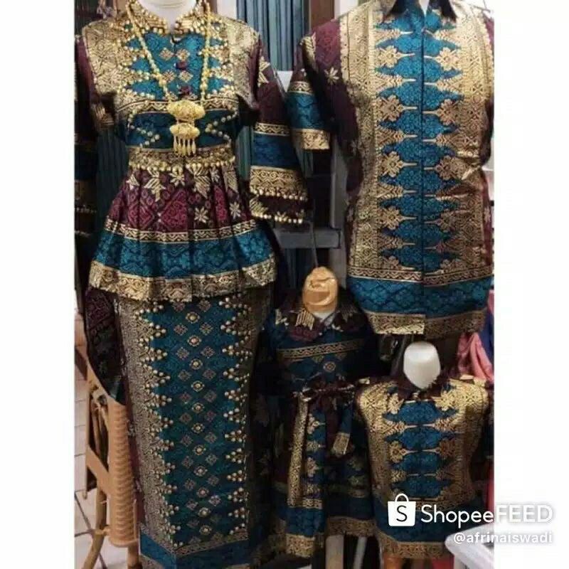 Set couple songket khas palembang,songket mewah khas palembang