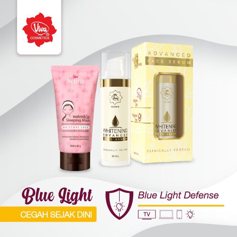 Paket Blue Light Viva Sleeping Mask Serum Whitening Advance