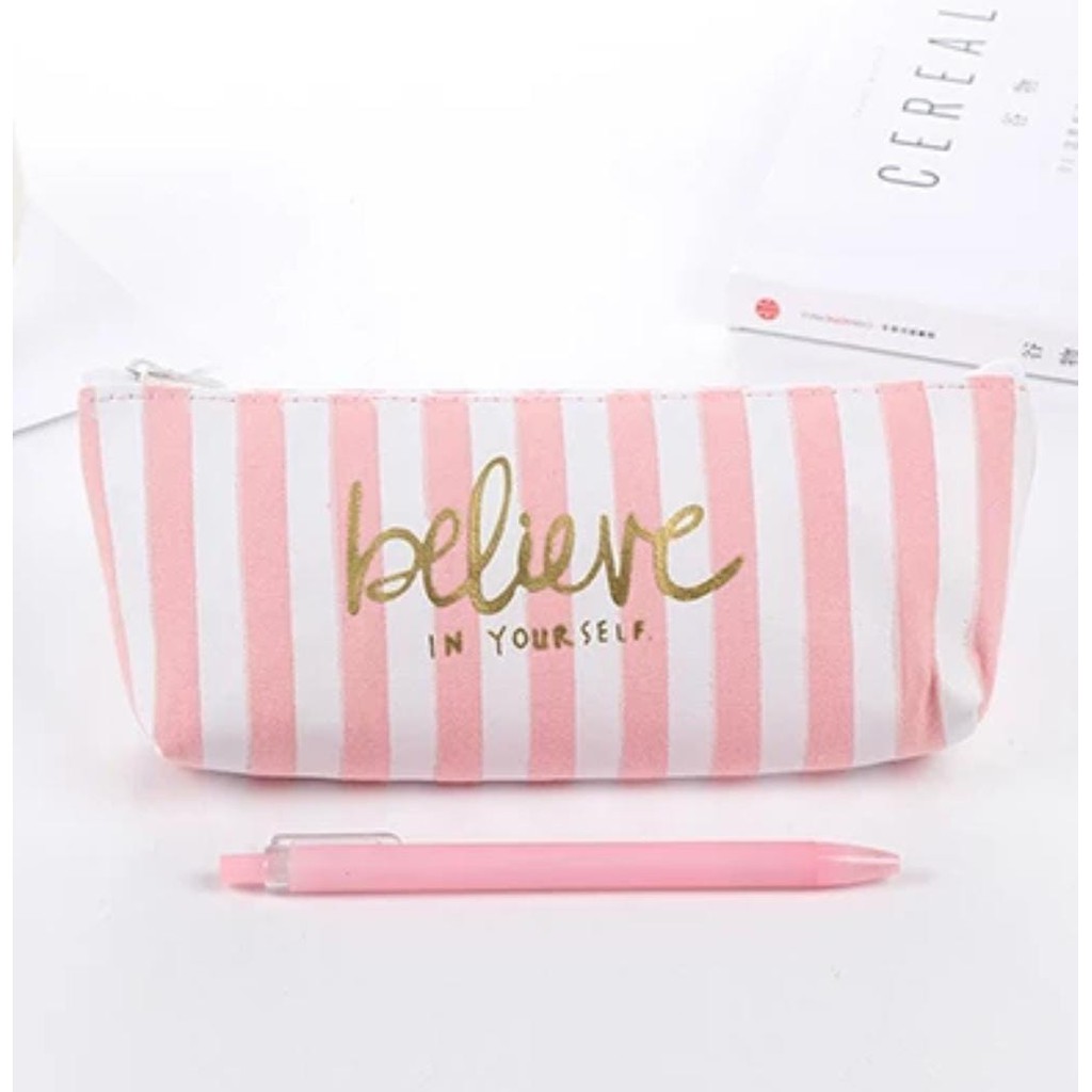 Tempat Pensil Motif Pink Lucu Import Kotak Pensil Premium Cute Tempat Pensil Serbaguna Pencil Case