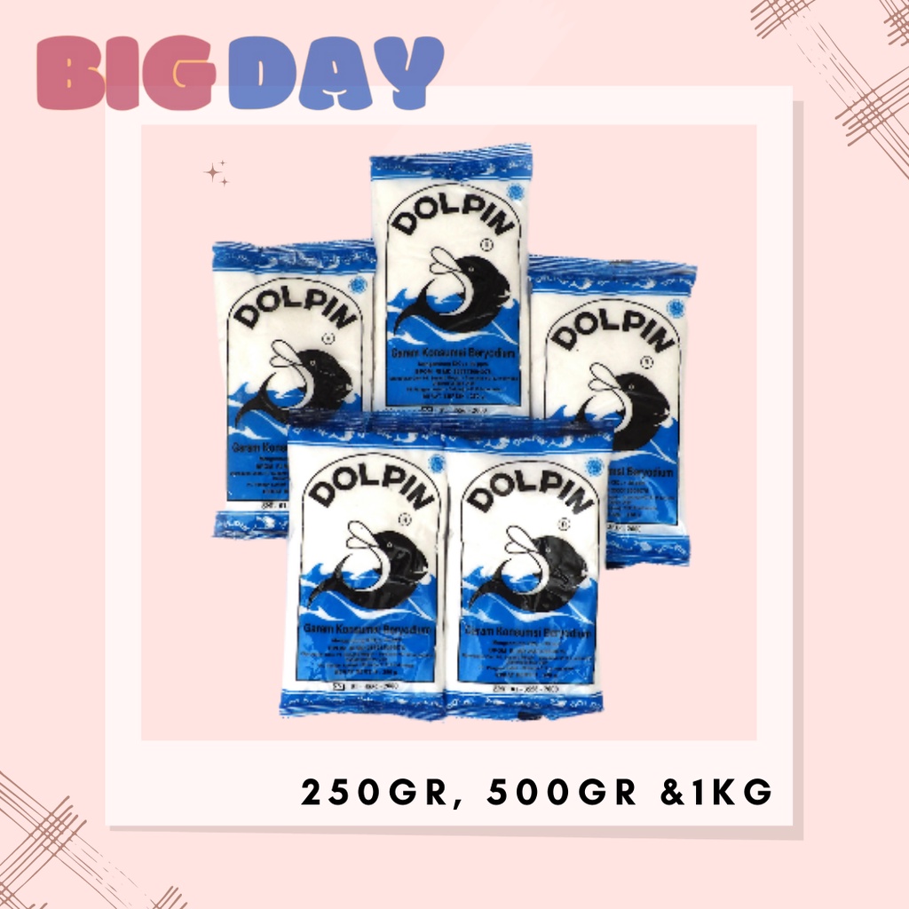 

Garam Dolpin 1kg Garam Yodium 1dos 12bks