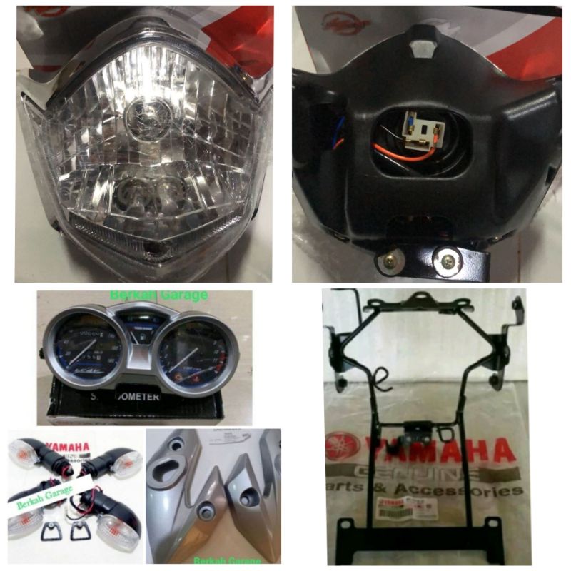 Paket Hemat Reflektor Vixion H4 Crum Plus Kupingan Plus Spidometer Plus Breket Plus Sen 4 Buah