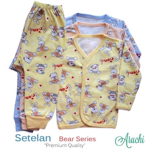 Megasari,baju tidur bayi kancing depan