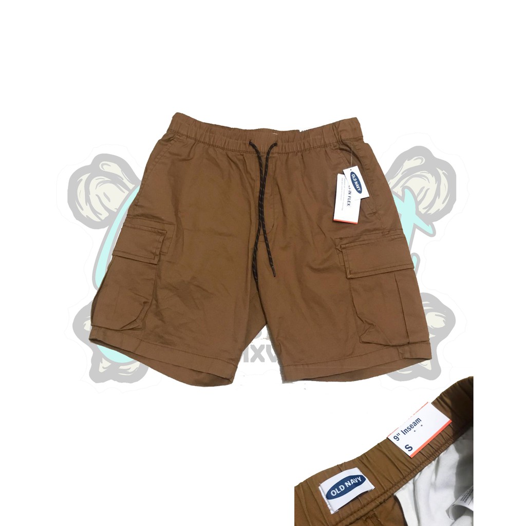 Celana Pendek old navy ultimate at the knee 9" inseam cargo brown