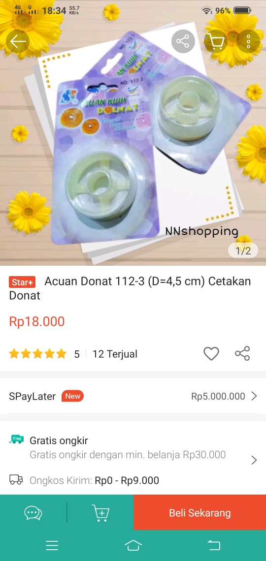 Acuan Donat 112-3 (d=4,5 Cm) Cetakan Donat
