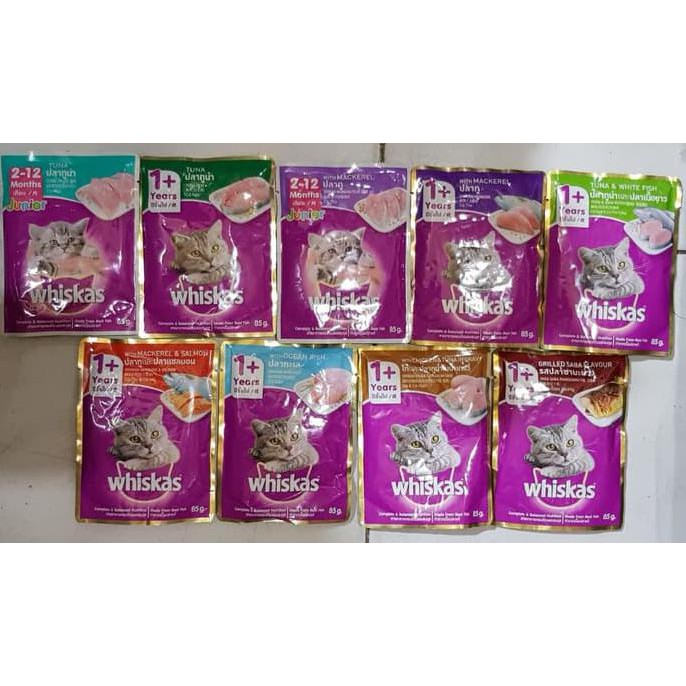

HOT SALE Whiskas pouch 85gr isi 24 pcs