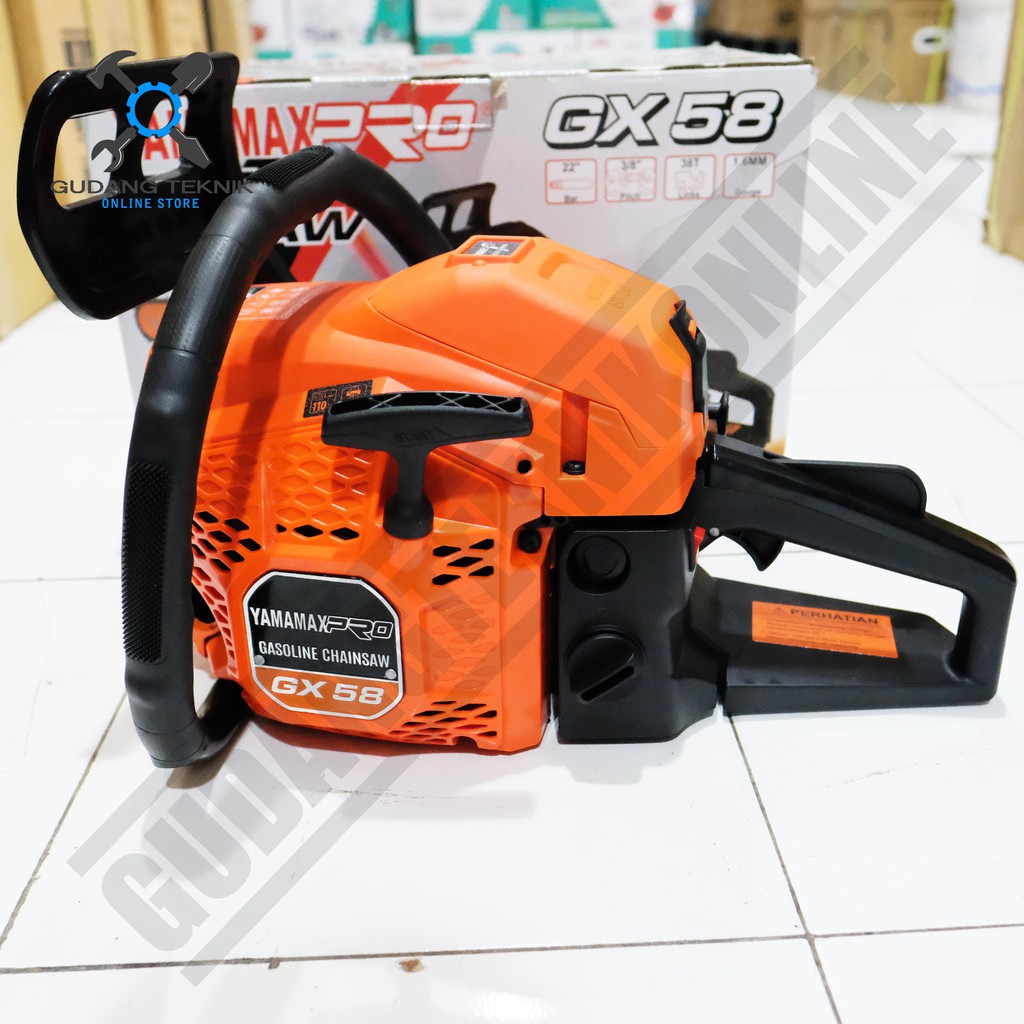 Chainsaw Yamamax Pro GX 58 22Inch / Mesin Gergaji Kayu Chainsaw Yamamax GX58 Laser Tip Dan Gigi