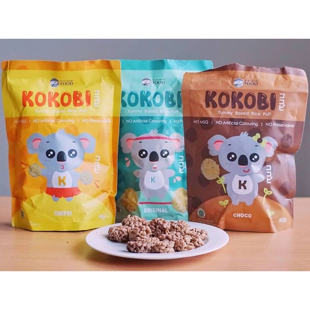 ABE FOOD KOKOBI BAKED RICE PUFF | BISKUIST BAYI ANAK SNACK CEMILAN SEHAT