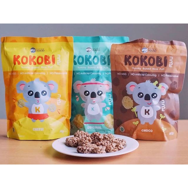 ABE FOOD KOKOBI BAKED RICE PUFF | BISKUIST BAYI ANAK SNACK CEMILAN SEHAT