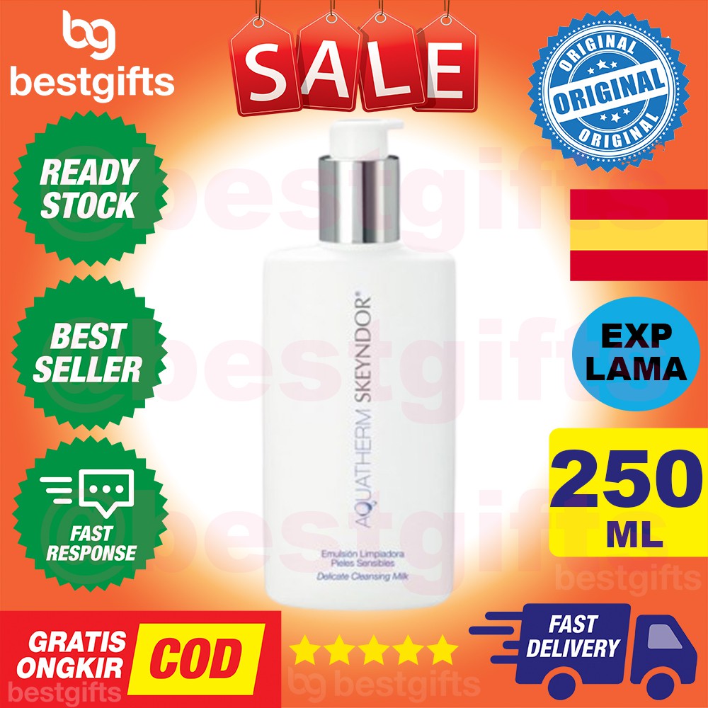 SKEYNDOR AQUATHERM DELICATE CLEANSING MILK SUSU PEMBERSIH WAJAH KULIT MUKA SENSITIF IRITASI 250 ML