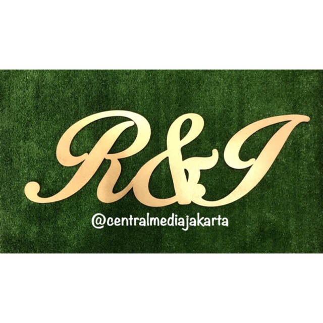 Wooden Initial Letter Custom Backdrop Huruf Kayu Inisial