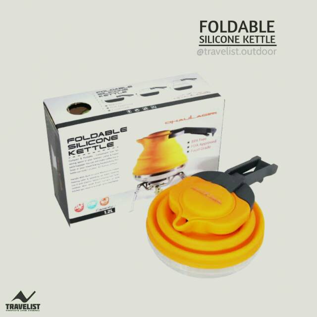 Dhaulagiri Foldable Silicone Kettle / teko / teko lipat / teko gunung / teko elastis / teko kecil