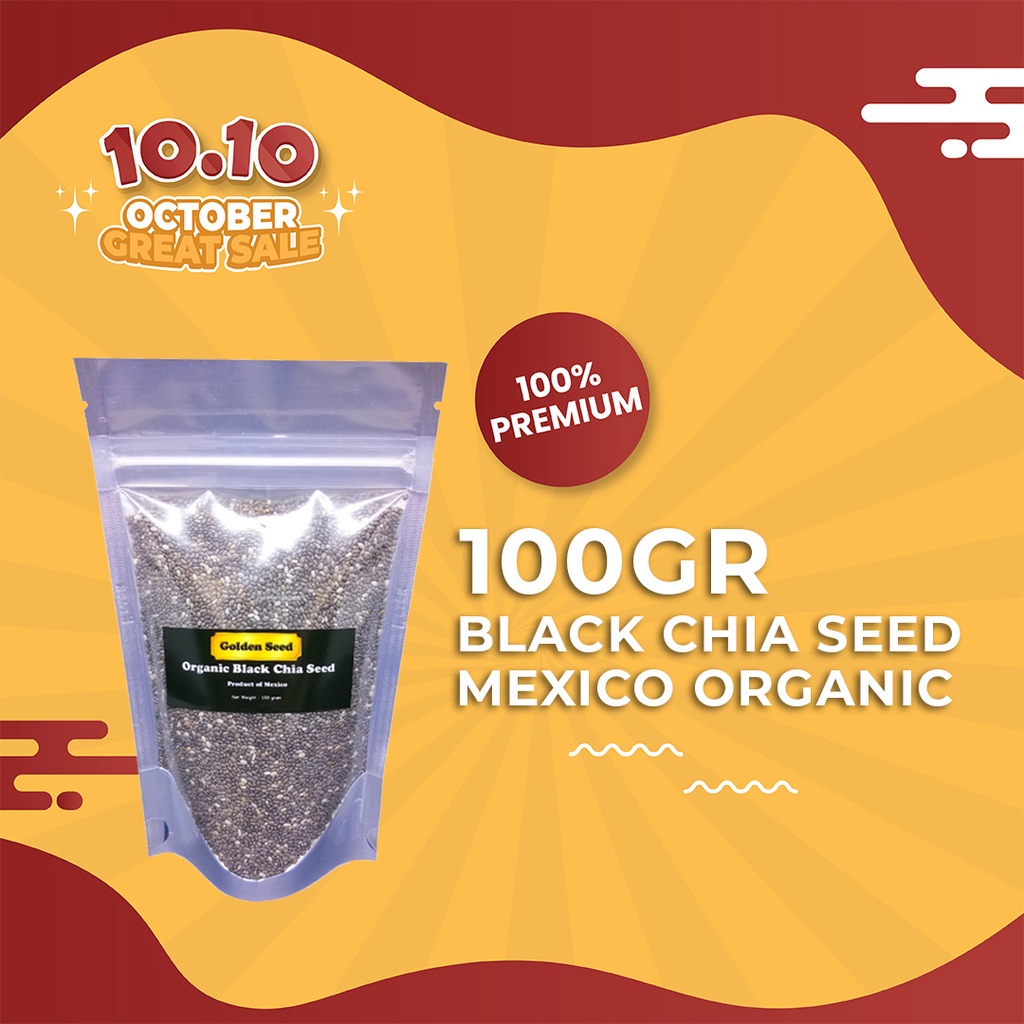 Jual ORGANIC BLACK CHIA SEEDS 100 GR MEXICO PREMIUM QUALITY CHIA SEED