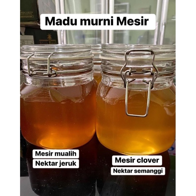 

Madu murni mesir mawalih dan clover toples 1kg