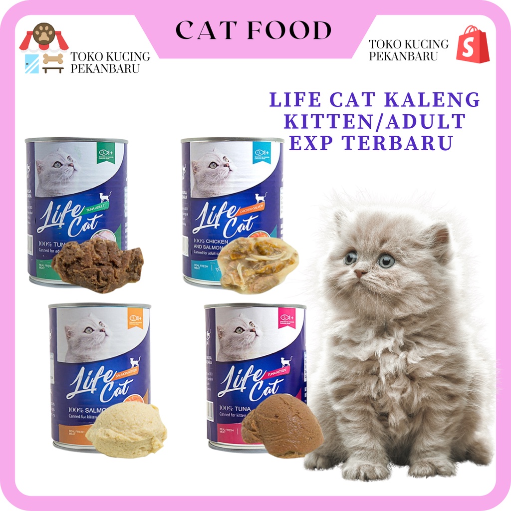 LIFE CAT KALENG Wet Food 400 Gr Makanan Kucing Basah Kaleng Makanan Basah Kucing Kitten Adult Setara