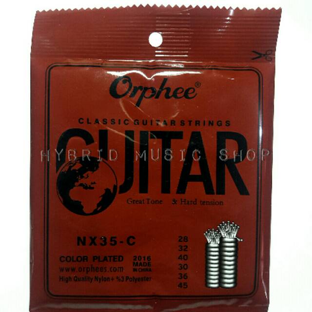 Senar Gitar Classic Nylon Orphee Klasik Hitam