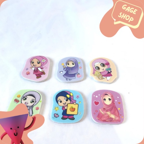 

penghapus karet hapusan lucu imut fancy karakter hijab keperluan sekolah anak unik elagan keren bisa COD termurah ATK import