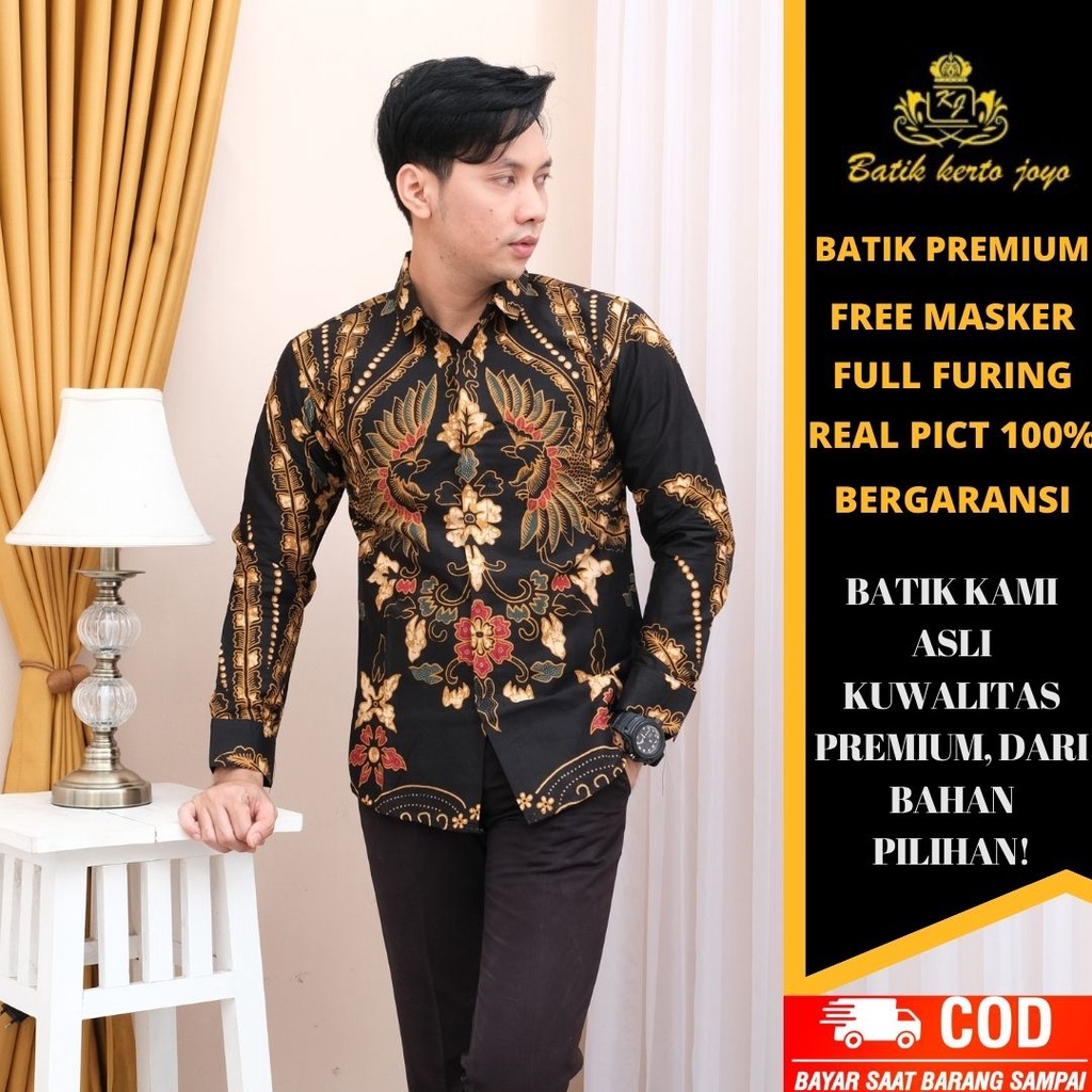 Baju Batik pria modern slimfit Baju Batik Pria Lengan Panjang slim fit baju batik pria premium baju seragam batik KJ005 kemeja batik pria lengan panjang full furing baju batik alisan pria Kemeja batik slim fit pria batik slimfit ATASAN batik pria premium