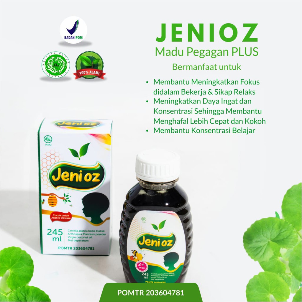 Obat Kecerdasan Madu Pegagan Plus Jenioz Suplemen Nutrisi Otak Paling Ampuh