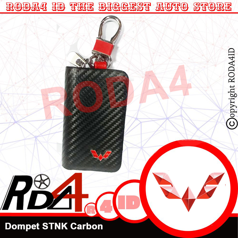 Dompet STNK Mobil Logo Wuling Motif Carbon