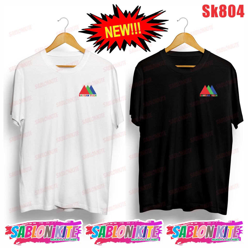 MURAH!!! KAOS SAMSAN TECH LOGO KECIL START UP SK804 UNISEX COMBED 30S