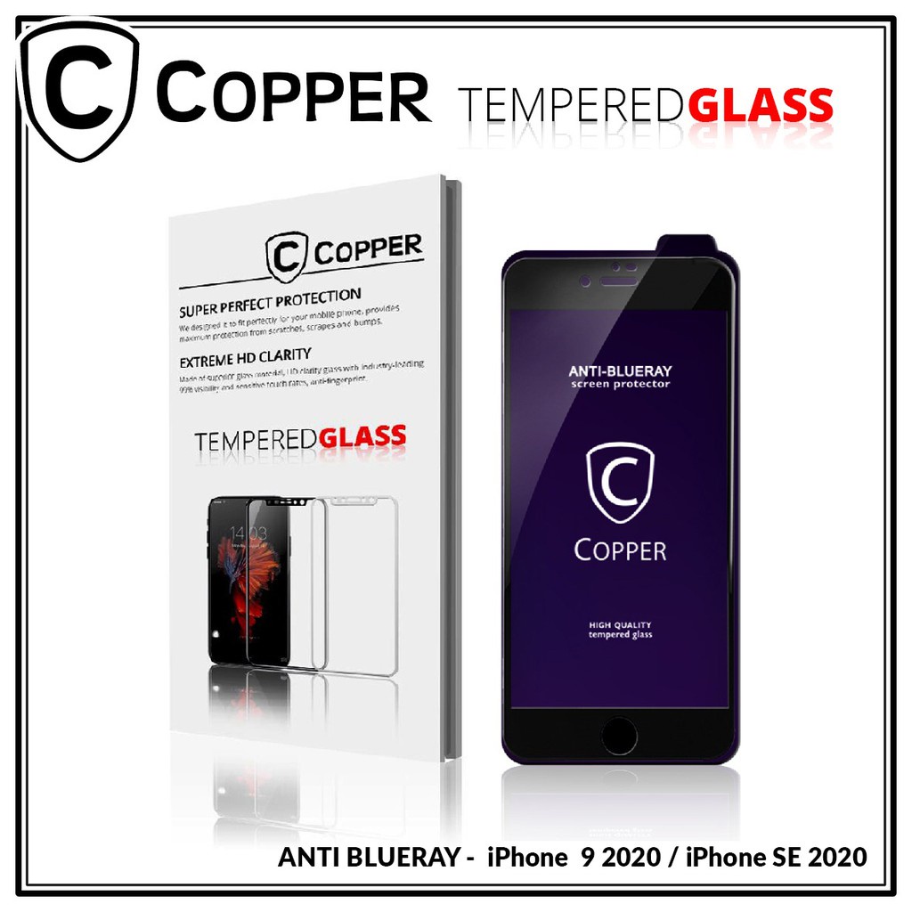 Iphone 9 Se 2020 - Copper Tempered Glass Full Blue Ray
