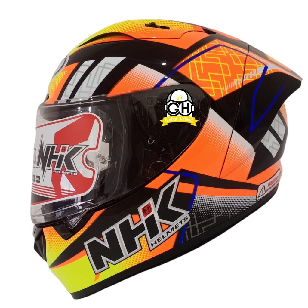 HELM NHK GP R TECH STREET ULTRA GP EDITION R44 BLACK YELLOW GLOSSY