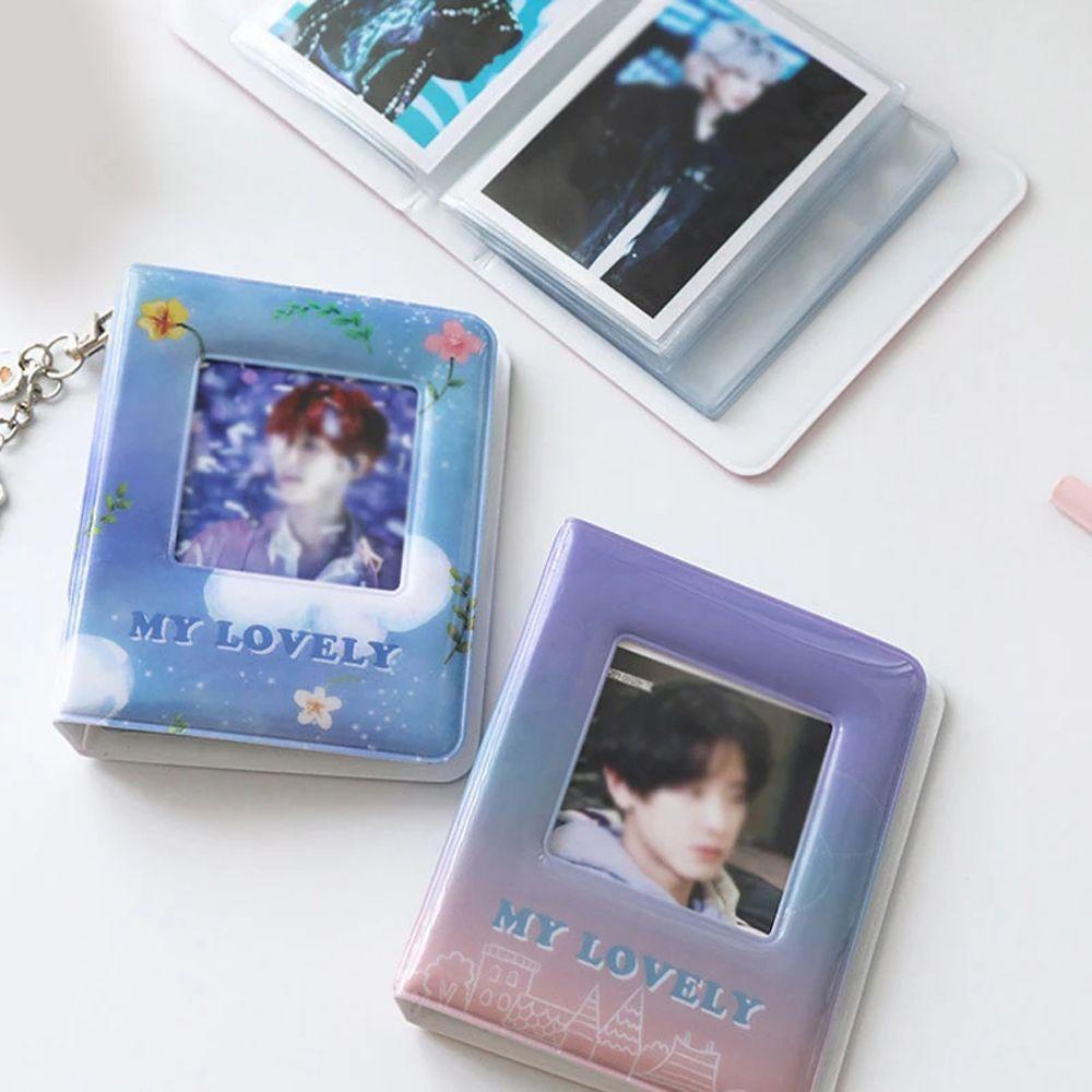 Agustinina Album Foto Buku Tiket Desain Hollow Album Card Book Gambar Case ID Holder Name Card Holder Mini Album