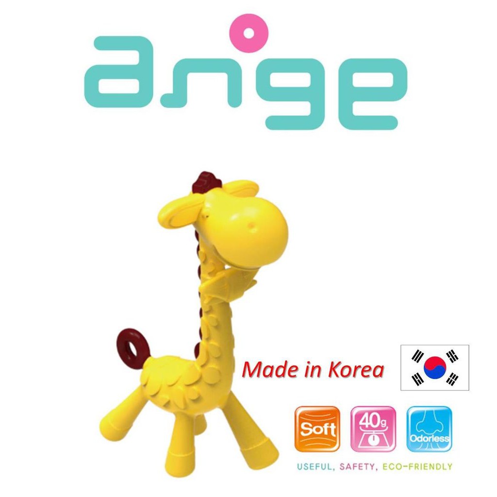 ANGE Giraffe Baby Teether / Gigitan Bayi Jerapah + BPA Free - Made in Korea