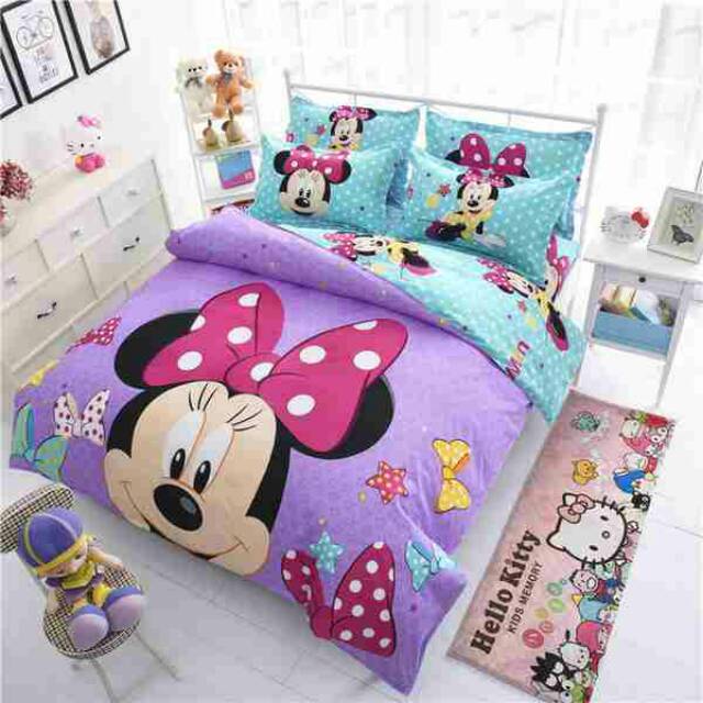 Sprei minie mickey doraemon chanel