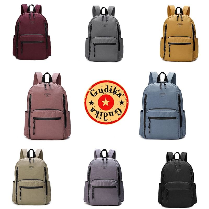 Open Reseller ✔ New Gudika 66111 Ransel Trendy Korea Multiguna Muat Laptop 15 inch &amp; Ada Port USB Charger Bahan Baru Nilon Kedap Air Import Original