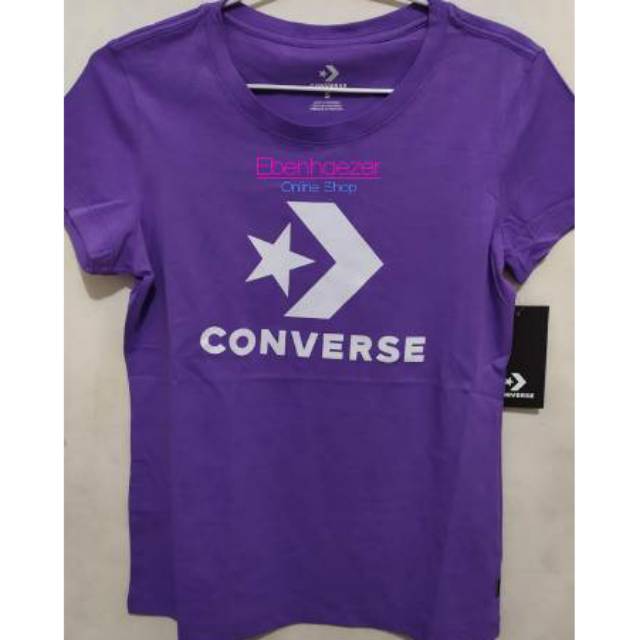 purple converse shirt