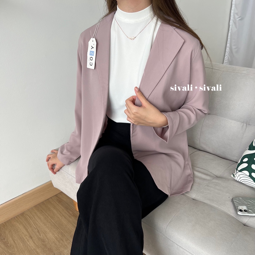 SIVALI Jane Blazer 2048 - Korean Blazer Wanita Lengan Panjang - Outer Blazer - Blazer Kerja