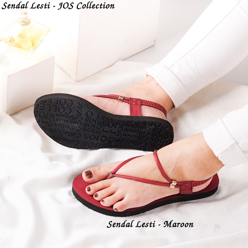 Sandal Wanita Tali Belakang Alas Karet -  Lesti by JOS Collection