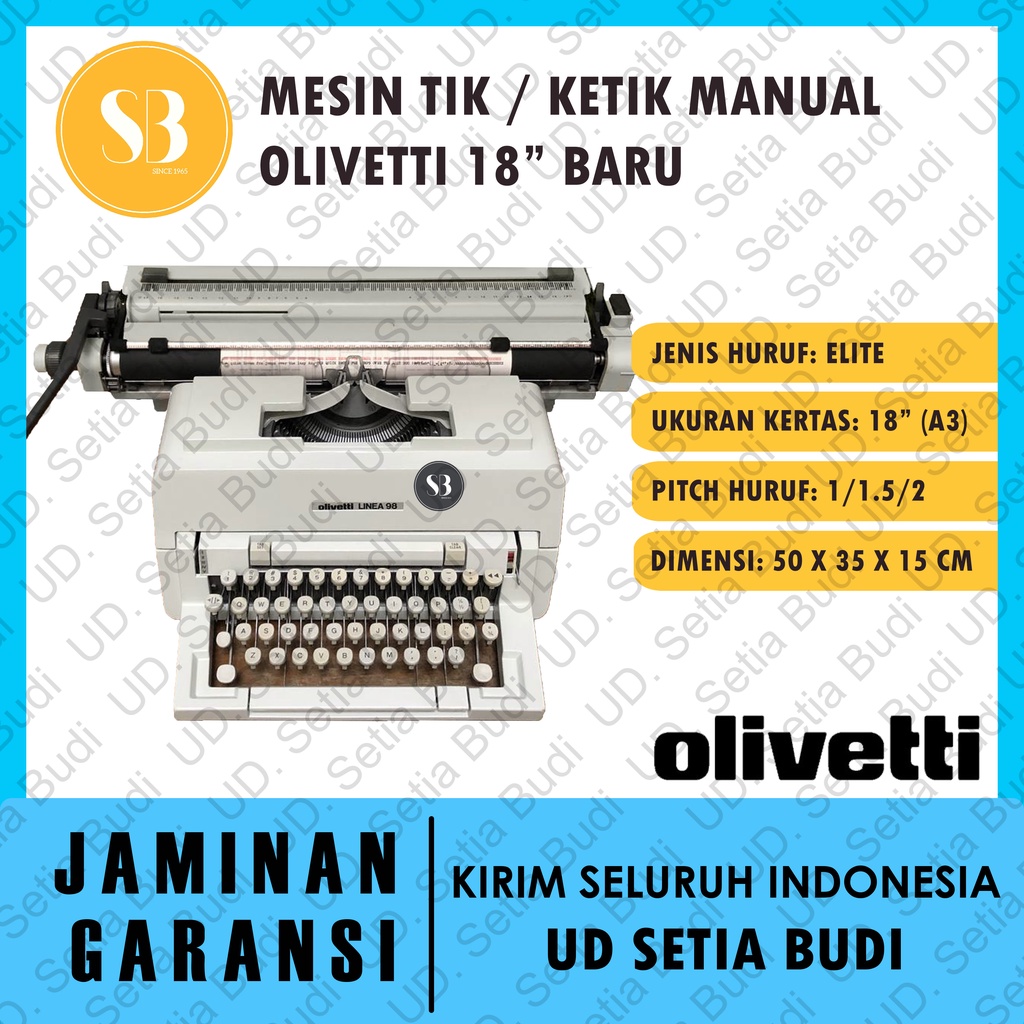 Mesin Ketik Olivetti 18 Inch Elite Mesin Tik 18&quot; Asli