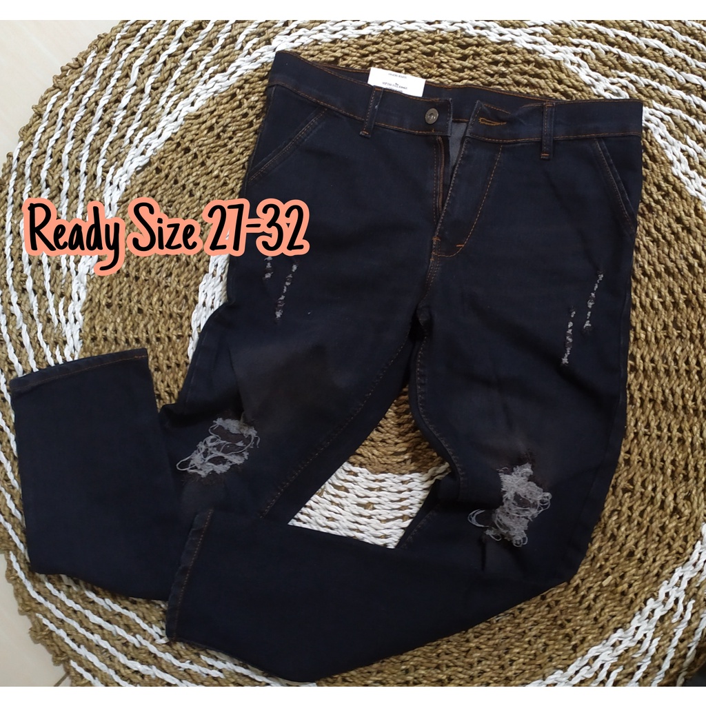 Celana Jeans sobek Skinny Premium