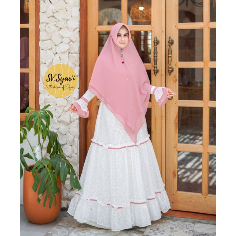 [Realpic] COD Gamis Branded Original Aliza Set Sv Syari / terbaru / dewasa / kondangan / pesta