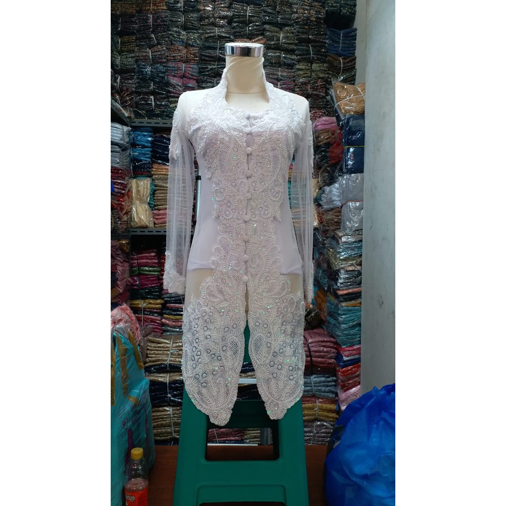 Set Kebaya Akad Nikah Putih (Pengantin/Resepsi) Muslim Original...