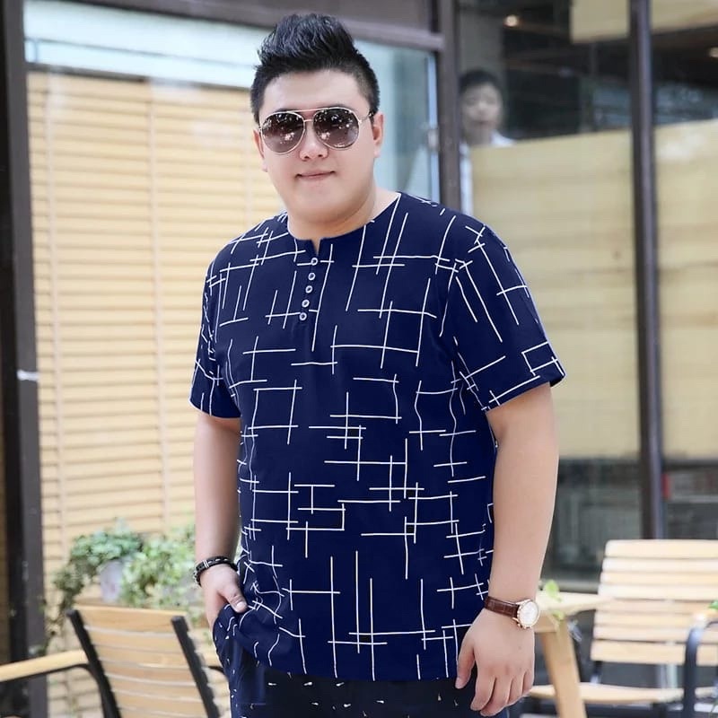 BAJU KAOS JUMBO PRIA BIGSIZE ATASAN COWOK LENGAN PENDEK SINOV FASHION MOTIF