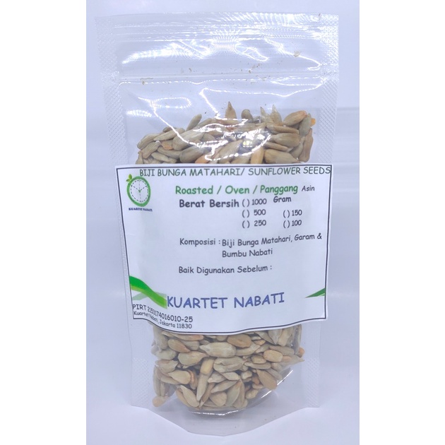 

50gr Roasted Sunflower Seeds / Biji Bunga Matahari Kupas - Oven - Matang - Panggang - Varian Rasa Original/ Asin/ Aktivasi by Kuartet Nabati