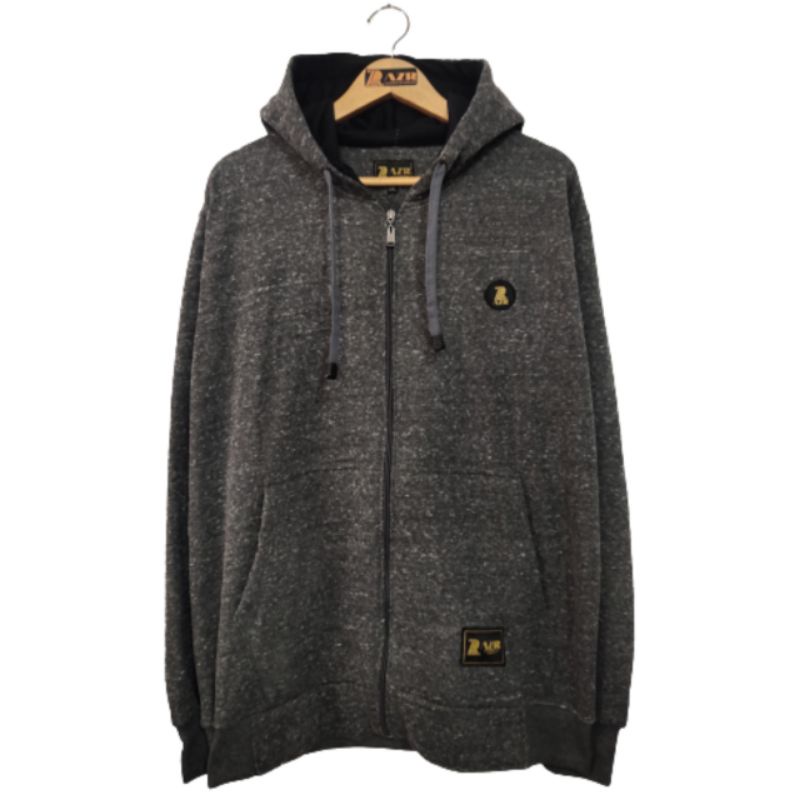 Jaket Pria Hoodie Zipper - Hoodie Oblong - Jaket Cougle - Jaket Anti Air - Crewneck Hitam Polos - Ce