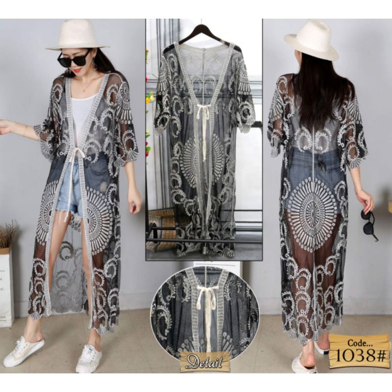 LACE OUTER CARDIGAN BLOOMY// LONG  OUTER MATAHARI // ORIGINAL IMPORT BANGKOK-Bulan purnama
