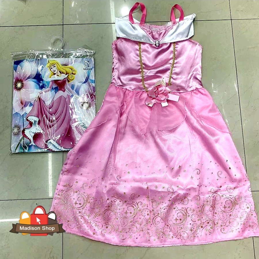 Princess Sleeping Beauty Costume Dress Pesta Pink Putri Tidur Aurora