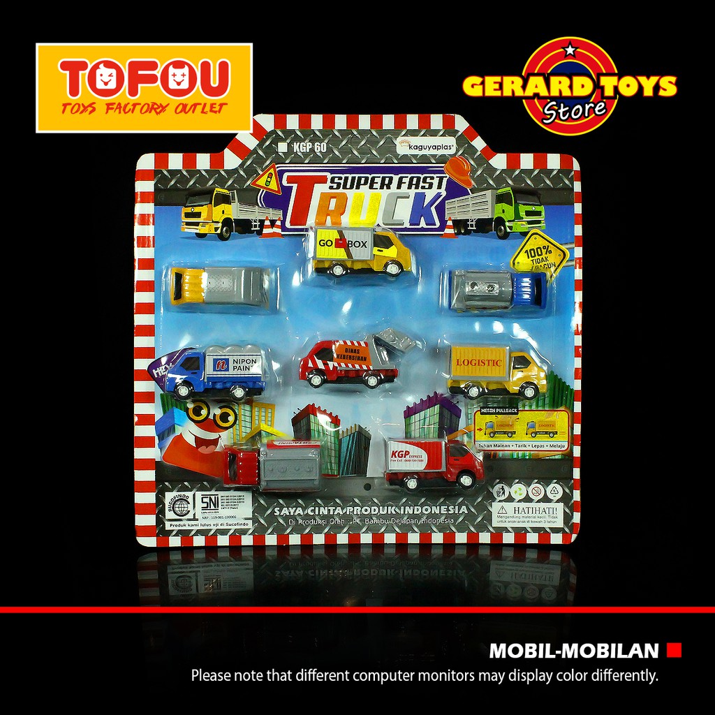 Mainan Kendaraan Mobil Truck Superfast KGP60 isi 8 MURAH KEREN